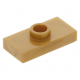 LEGO lapos elem 1 bütyökkel középen 1×2, gyöngyház arany (15573/3794)